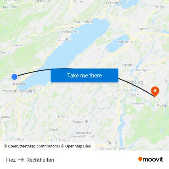 Fiez to Rechthalten map