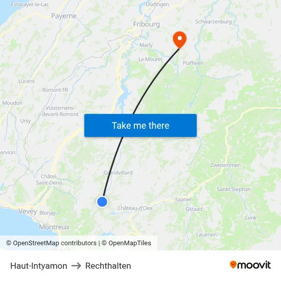 Haut-Intyamon to Rechthalten map