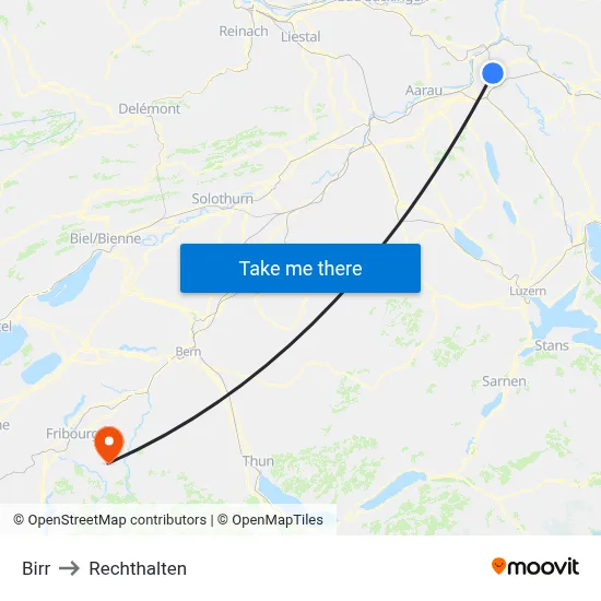 Birr to Rechthalten map