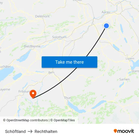 Schöftland to Rechthalten map