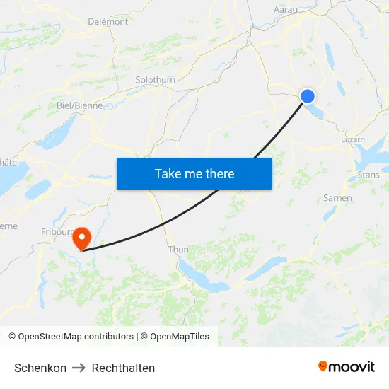 Schenkon to Rechthalten map