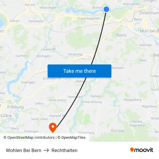 Wohlen Bei Bern to Rechthalten map