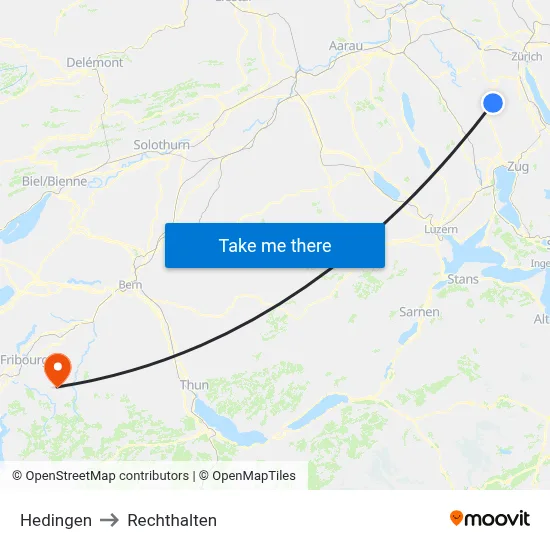 Hedingen to Rechthalten map