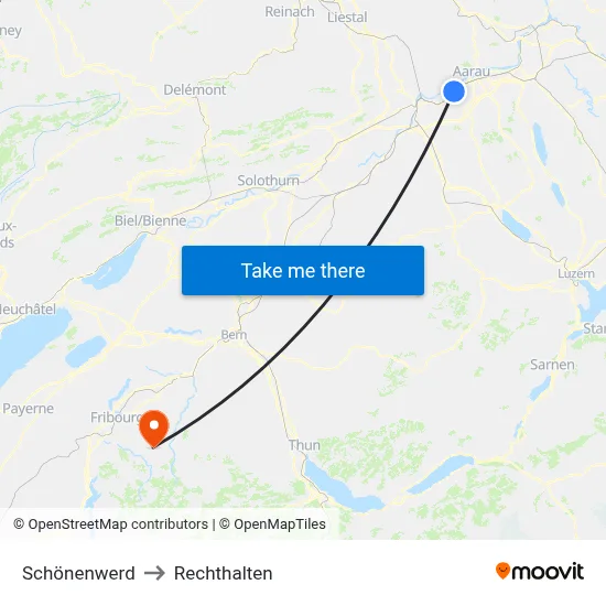 Schönenwerd to Rechthalten map