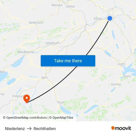 Niederlenz to Rechthalten map