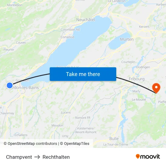 Champvent to Rechthalten map