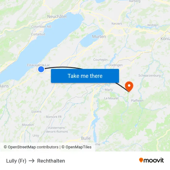 Lully (Fr) to Rechthalten map