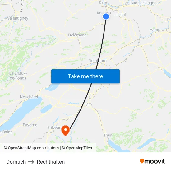 Dornach to Rechthalten map