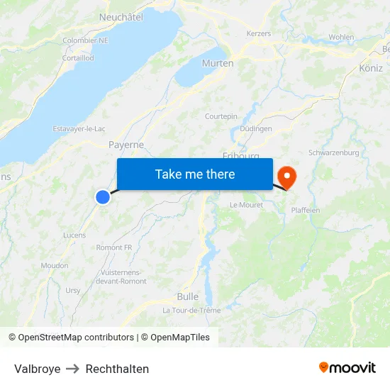 Valbroye to Rechthalten map
