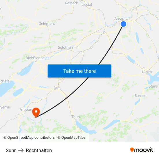 Suhr to Rechthalten map