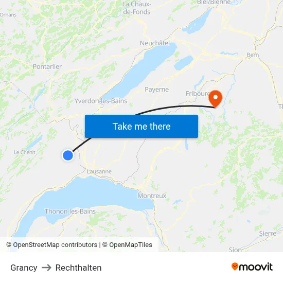 Grancy to Rechthalten map