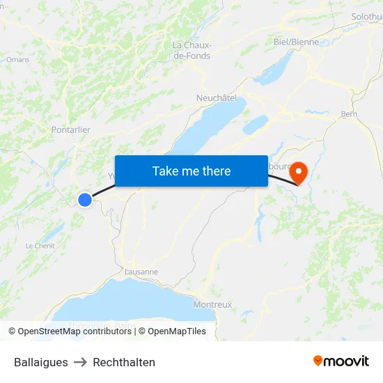 Ballaigues to Rechthalten map