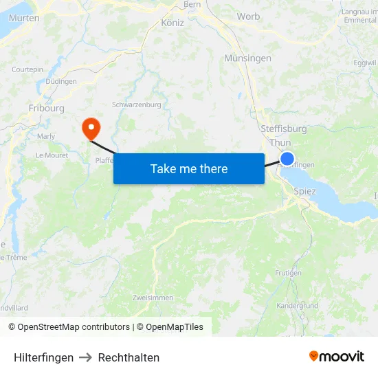 Hilterfingen to Rechthalten map