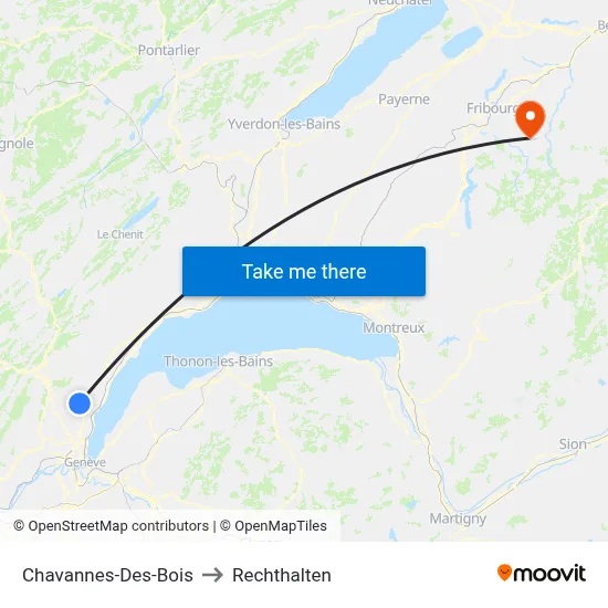Chavannes-Des-Bois to Rechthalten map