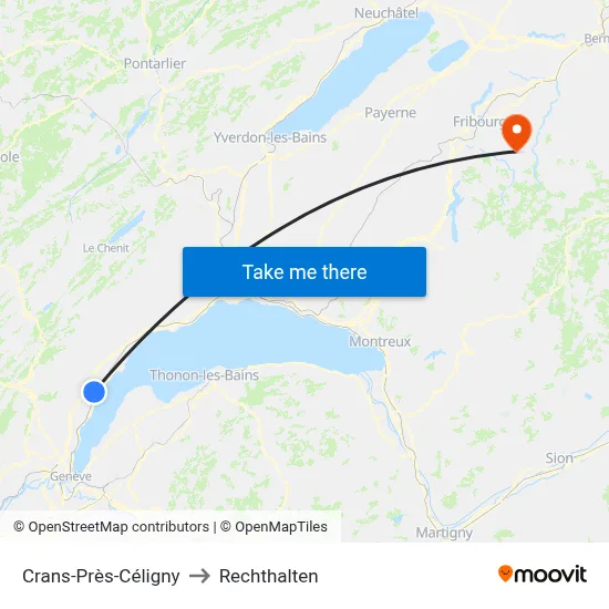 Crans-Près-Céligny to Rechthalten map