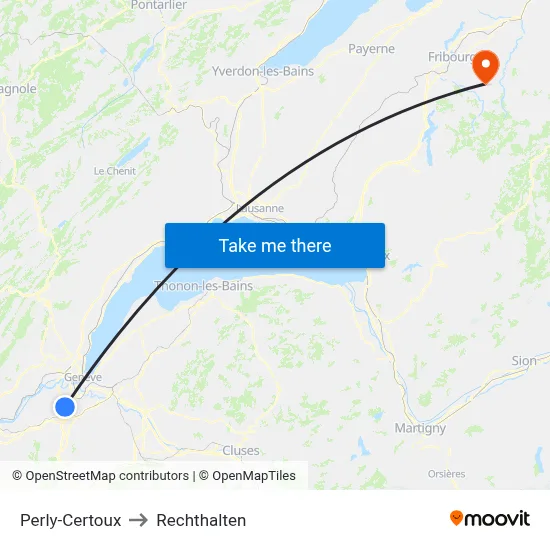 Perly-Certoux to Rechthalten map