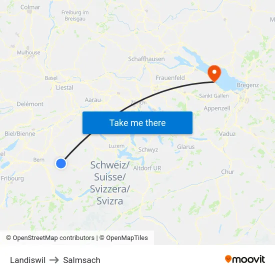 Landiswil to Salmsach map