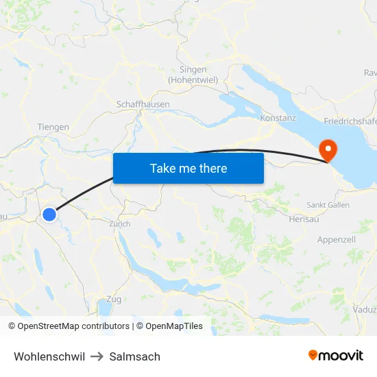 Wohlenschwil to Salmsach map