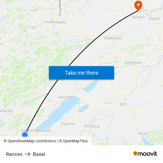 Rances to Basel map