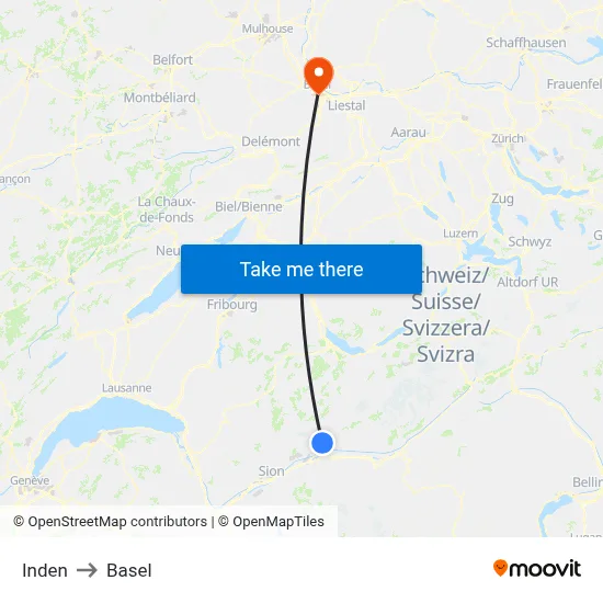 Inden to Basel map
