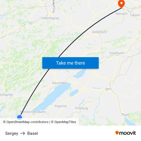 Sergey to Basel map