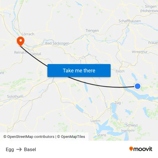 Egg to Basel map