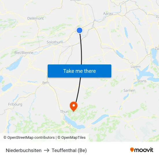 Niederbuchsiten to Teuffenthal (Be) map