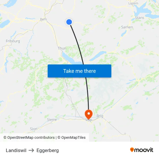 Landiswil to Eggerberg map