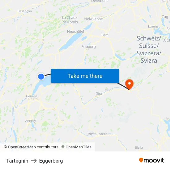 Tartegnin to Eggerberg map