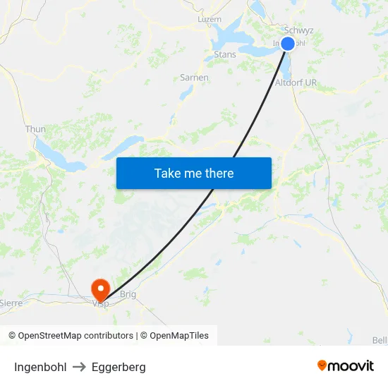 Ingenbohl to Eggerberg map