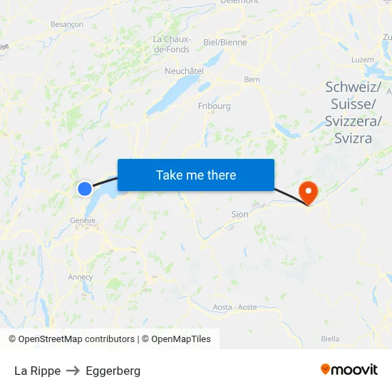 La Rippe to Eggerberg map