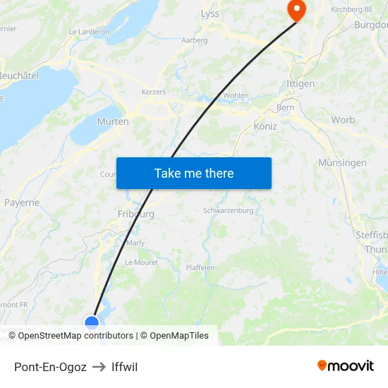 Pont-En-Ogoz to Iffwil map