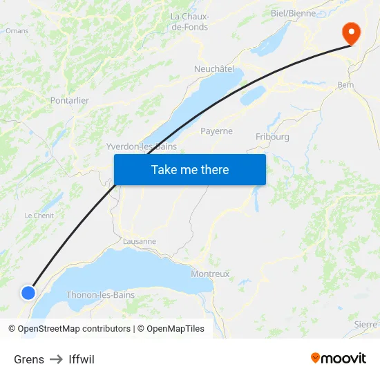 Grens to Iffwil map