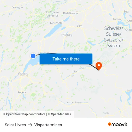 Saint-Livres to Visperterminen map