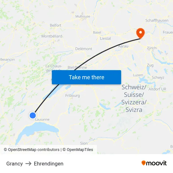 Grancy to Ehrendingen map