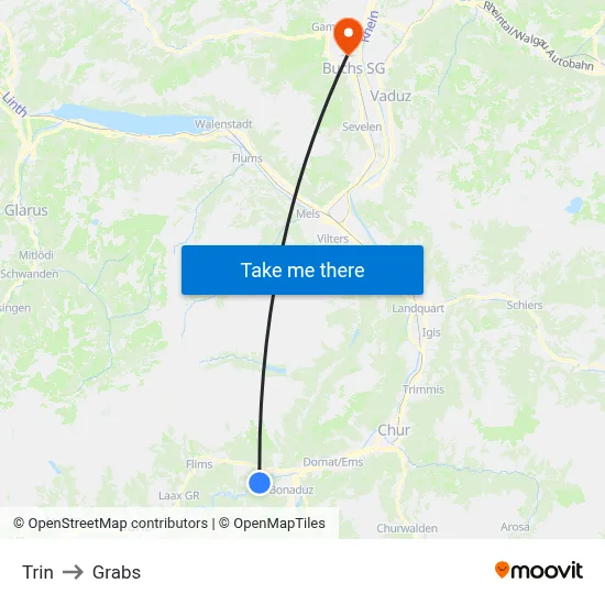 Trin to Grabs map