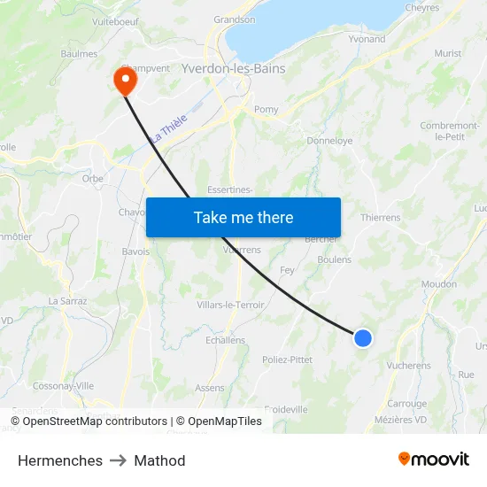 Hermenches to Mathod map