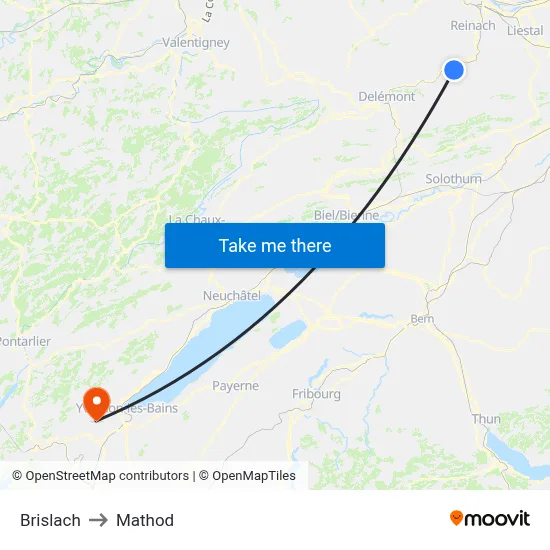 Brislach to Mathod map
