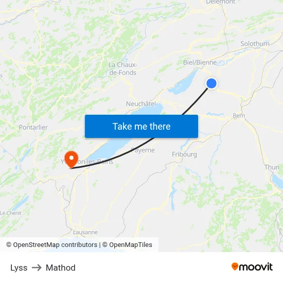 Lyss to Mathod map