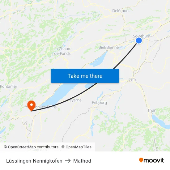 Lüsslingen-Nennigkofen to Mathod map