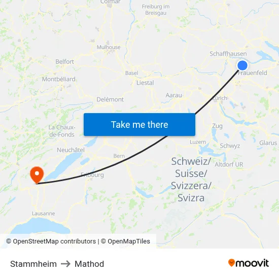 Stammheim to Mathod map