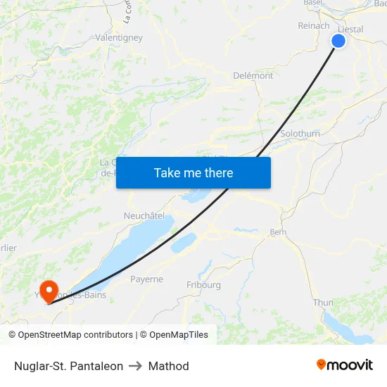 Nuglar-St. Pantaleon to Mathod map