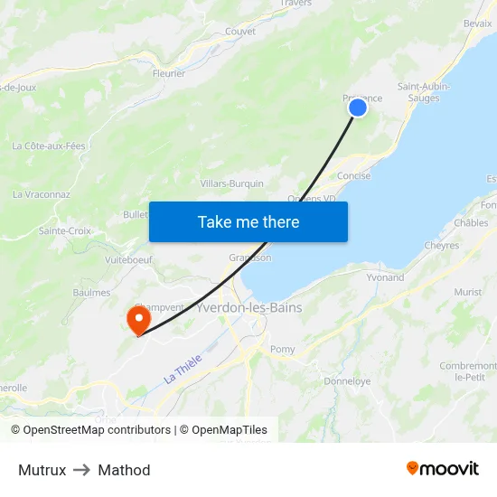Mutrux to Mathod map