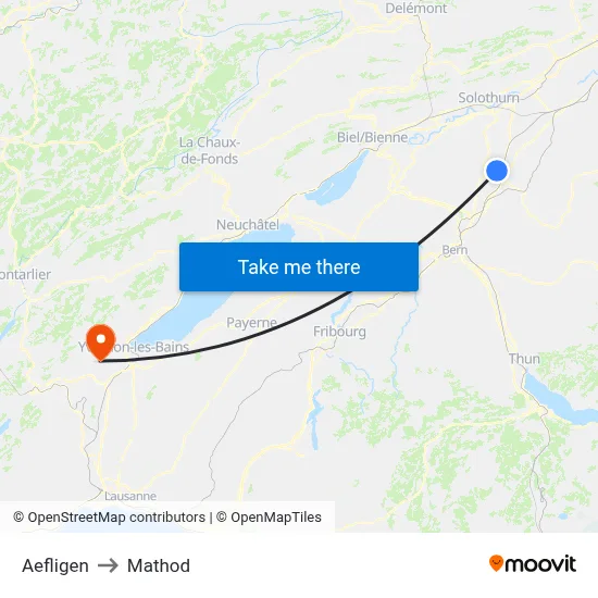 Aefligen to Mathod map