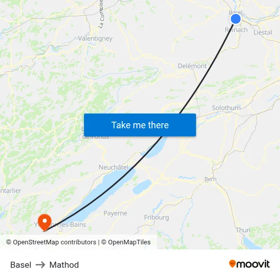 Basel to Mathod map
