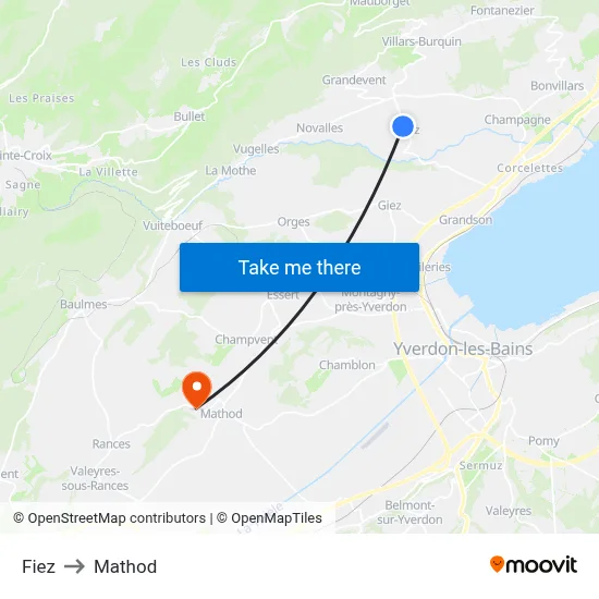 Fiez to Mathod map