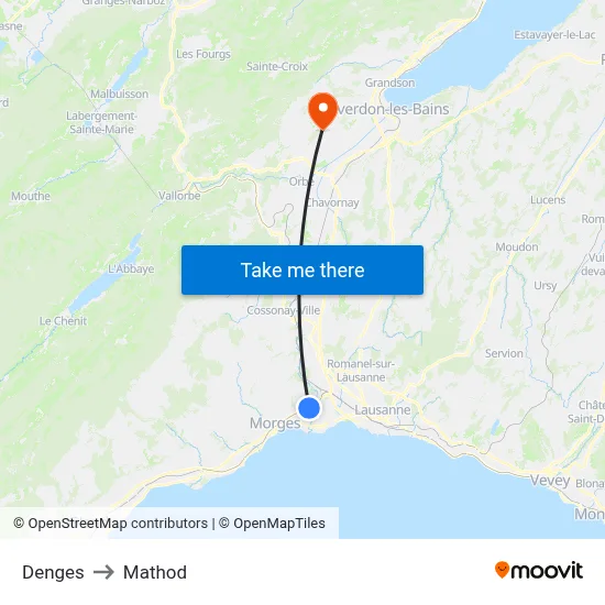 Denges to Mathod map