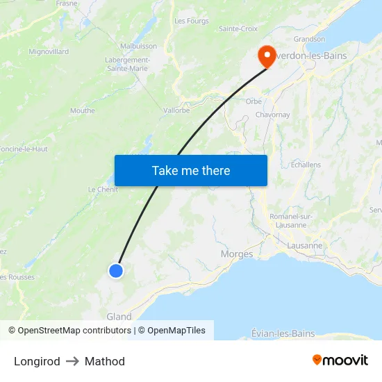 Longirod to Mathod map