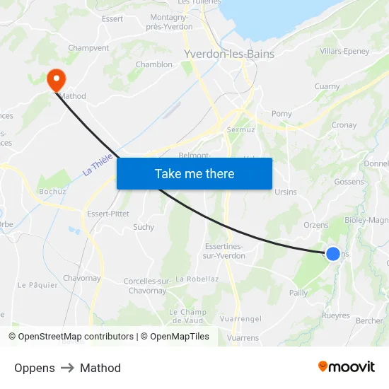 Oppens to Mathod map