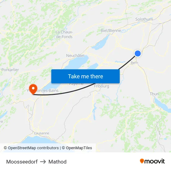 Moosseedorf to Mathod map